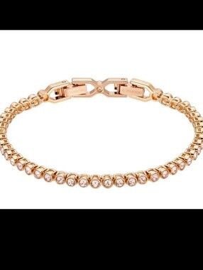 Swarovski Rose Gold Plated Emily Tennis Bracelet- Excellent Condition